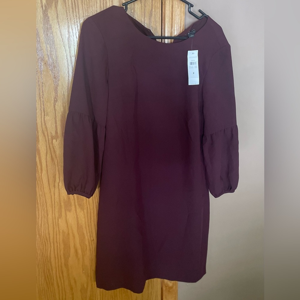 NWT Ann Taylor dark plum dress